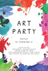 Art Party - Invitación de Cumpleaños